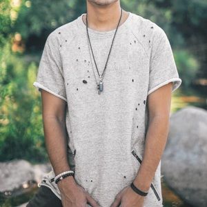 Carbon Distressed t-shirt grey